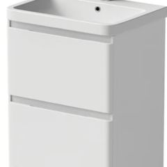 Floor standing Vanity unit 600mm Width 2 Drawer