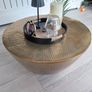 fab gold hammered metal coffee table..small dent hence cheap price Image 2