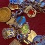 vintage silver and enamel charm bracelet Image 2