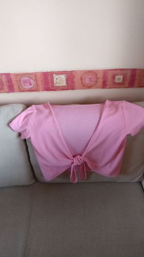 Pink Open back Top, as good as new new, H&M