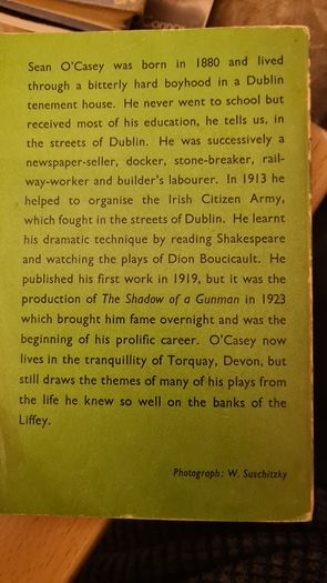 Sean O Casey. Three Plays. Published By Macmillan & Co London. 1962. Paperback In Good Condition.