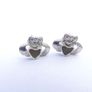 Vintage Sterling Silver 925 Claddagh Stud Earrings Image 6