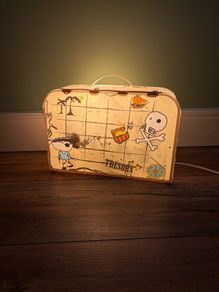 Kids Pirate Treasure Map Suitcase Lamp (Night Light)
