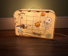 Kids Pirate Treasure Map Suitcase Lamp (Night Light)