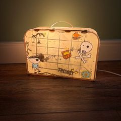 Kids Pirate Treasure Map Suitcase Lamp (Night Light)
