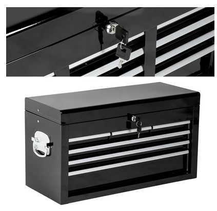 Tool Trolley with Attachment, Lockable Drawers, Ball Bearing Slide Rails