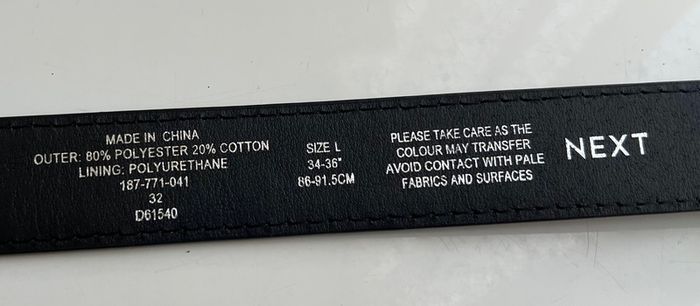 Next Black Glitter Belt