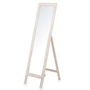 Free Standing Mirror Wood Natural Shabby Chic