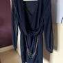 River Island Navy Dress with Gold Belt Size 10 Image 2