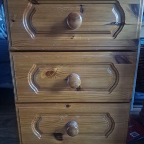 Pine bedside locker