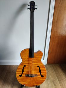 Aria Fretless Acoustic Bass FEB-F2/FL - Electro-Acoustic - Thomastik Strings - Gig Bag