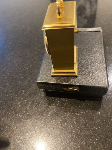 Astral Balmoral brass miniature clock