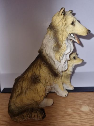 Sheltie Collie Dog Family Figurine