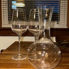 Riedel Crystal Wine Decanter & Chef & Sommelier Glasses Set