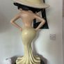 Large Vintage Style Betty Boop Figurine  Cream and Gold Dress and Hat Image 2