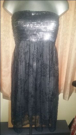 Vila Clothes  Boob Tube sequins Lace  Munni Dress X size M UK10/12 EUR38/40 Postage included