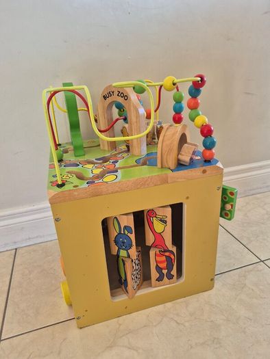 Battat Zany Zoo Wooden Activity Cube