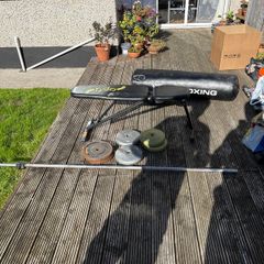 7ft Standard Barbell (1") + 42kg Weights & Adjustable Bench