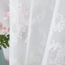 2 PC Brand New White Lace Sheer Curtains Image 2