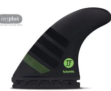 Futures Medium John John Florence Alpha Carbon Thruster Surfboard Fin - Black Green