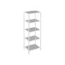 Standing Shelf, Bookcase, Bathroom Shelf, 5 Levels, Kitchen Shelf, Slim Shelf Bathroom Shelf, for Living Room, Bedroom, Study, Tempered Glass, Steel Image 6