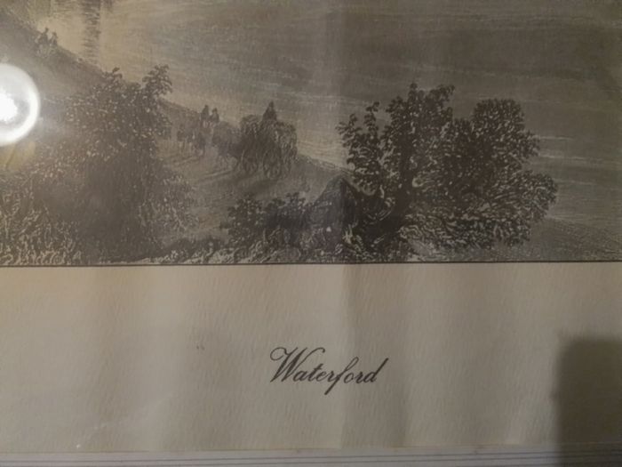 Old Print Of Waterford City.