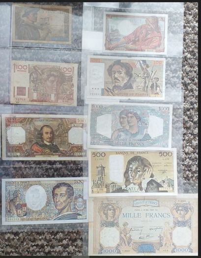 Francs France Lot 20 Pcs. - 1793 & 1940 To 1992
