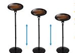Quartz Heater Night Sun Indoor & Outdoor suitable heat settings, Height adjustable, 2000 Watt]