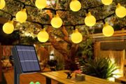 Solar String Lights Outdoor, 36Ft 60LED Solar Powered Fairy Lights 8 Modes Waterproof Festival Globe String Lights Indoor Outdoor for Garden, Patio, Yard, Christmas, Tree MULTIPLE SIZES, COLOURS (FREE POSTAGE)