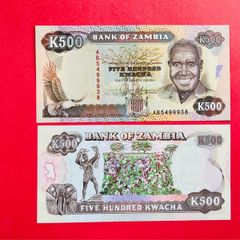 Zambia  500 Kwacha. 1991. Pick  35a ( Uncirculated )