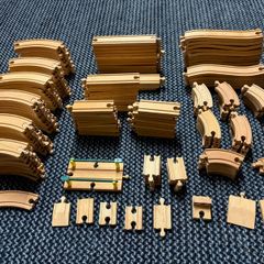 Wooden Train Track Set