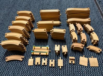 Wooden Train Track Set
