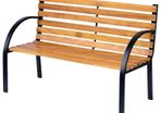 Wooden Garden Bench Park Chair 2 Seater Love Chair Outdoor Patio Porch Furniture w/ Sturdy Metal Frame (FREE POSTAGE)