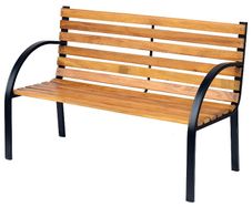 Wooden Garden Bench Park Chair 2 Seater Love Chair Outdoor Patio Porch Furniture w/ Sturdy Metal Frame (FREE POSTAGE)
