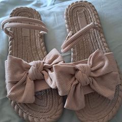 sandals women bow detail