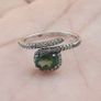 Vintage 925 Sterling Silver Green Tourmaline Ring Natural Gemstone Elegant Handmade Jewelry Image 7