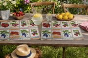 Handmade Placemats." Summer fruits, Farmers Market, Mediterranean Herbs"