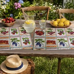 Handmade Placemats." Summer fruits, Farmers Market, Mediterranean Herbs"
