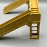 Hornby Dublo 5010 OO/HO Gauge Railway Footbridge Yellow Color Metal Bridge Boxed Image 6