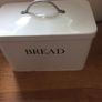 Vintage Like - Shabby Chic Enamel Rectangular Light Grey Bread Bin in good clean condition Image 6