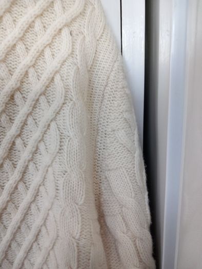 Carraigdonn Cream Aran Cardigan Cotton Lined 16 New.