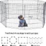 NEW SALE | 8 Panel Playpen Suitable for Dogs/Puppies/Cats & Rabbits foldable ideal for Indoor/Outdoor use puppy play pen (76cm, Black) Image 4