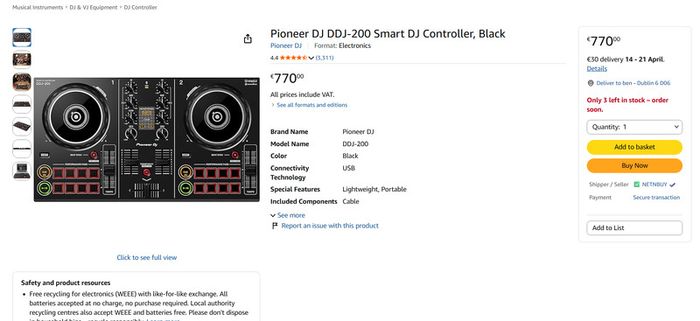 Pioneer DDJ-200 DJ Controller