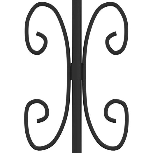 Fence Gate with Spear Top Black 103x150 cm