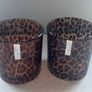 2 Jeff Banks Leopard Print T-Light Holders Image 7