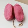 Irish wool baby slippers by "Sheep by the Sea" size 0 - 6 mths light pink Image 3