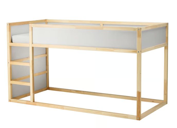 IKEA's child's reversible bed, white/pine - KURA
