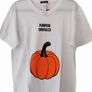 Funny halloween maternity white t-shirt with pumpkin picture Image 2