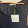 BNWT Navy Asymmetrical Layered Linen Dress Sleeveless Gathered Hem Image 3