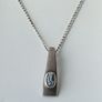 Silver Necklace & Drop Pendant in Pres. Box Image 3